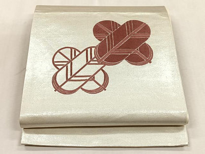 平和屋着物◎太鼓柄袋帯　総刺繍　鷹の羽　正絹　逸品　未使用　CABJ6063yk