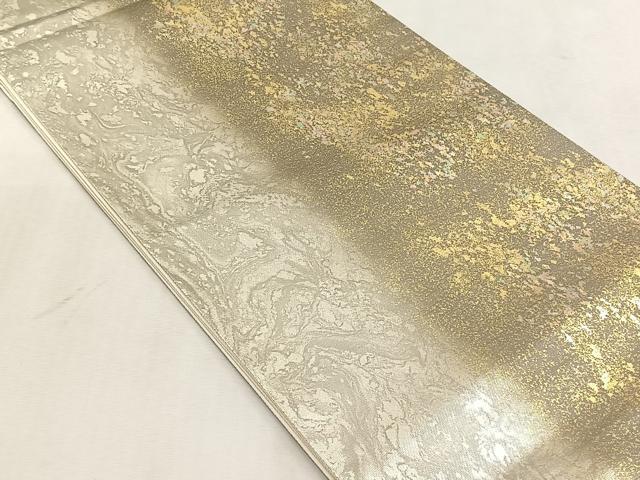 平和屋着物◎六通柄袋帯　霞文　ワンポイント　葡萄　金銀糸　未使用　CABJ6064yk