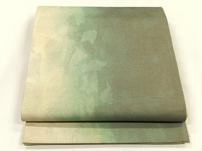 平和屋着物◎六通柄袋帯　霞文　金通し地　正絹　逸品　未使用　CABJ6095yk