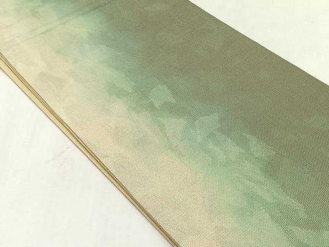 平和屋着物◎六通柄袋帯　霞文　金通し地　正絹　逸品　未使用　CABJ6095yk