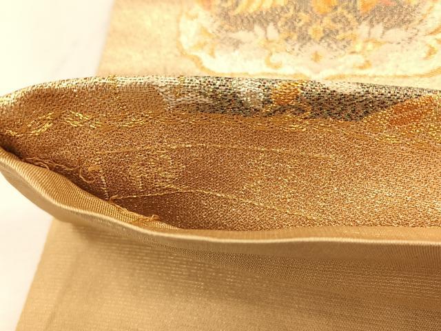 平和屋着物◎六通柄袋帯　優彩　金銀糸　正絹　逸品　CABJ6099yk