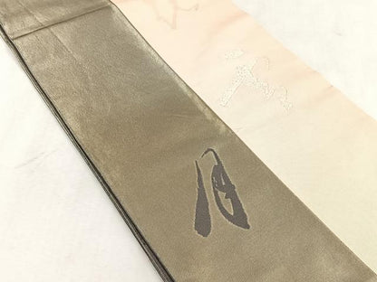 平和屋着物◎全通柄　本袋帯　雪月花　銀糸　正絹　逸品　CABJ6104yk