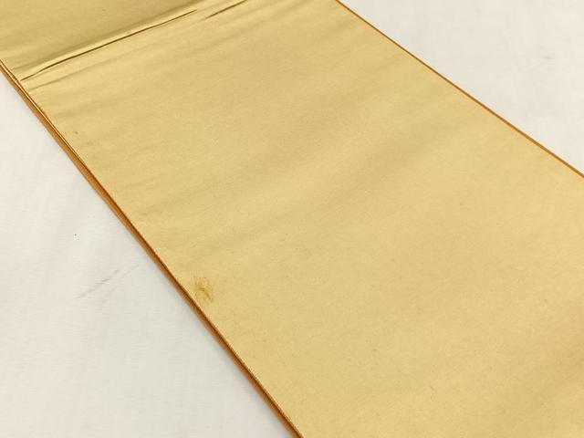 平和屋着物◎六通柄袋帯　螺鈿　霞文　ワンポイント　枝葉文　金糸　正絹　逸品　CABJ6109yk