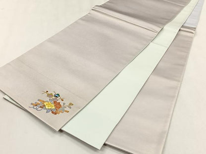 平和屋着物◎六通柄袋帯　霞文　ワンポイント　螺鈿　花筏文　金糸　正絹　逸品　未使用　CABJ6110yk