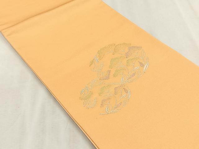 平和屋着物◎太鼓柄袋帯　枝松丸文　銀糸　正絹　逸品　未使用　CABJ6168yk