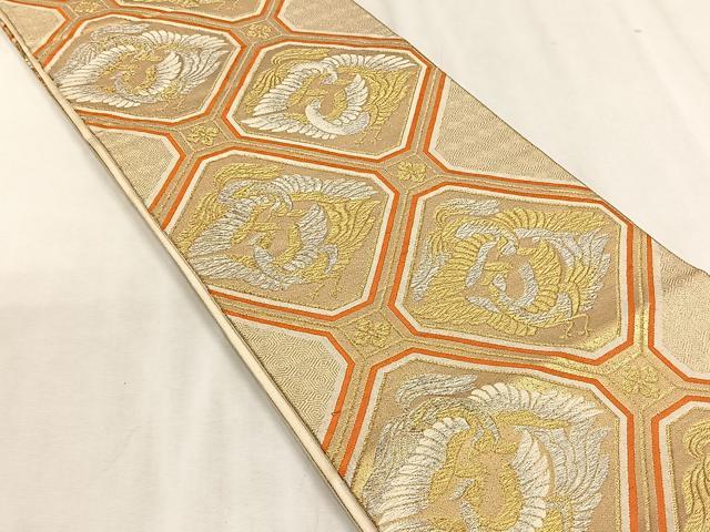 平和屋着物◎六通柄袋帯　鳳凰　金銀糸　正絹　逸品　CABJ6173yk