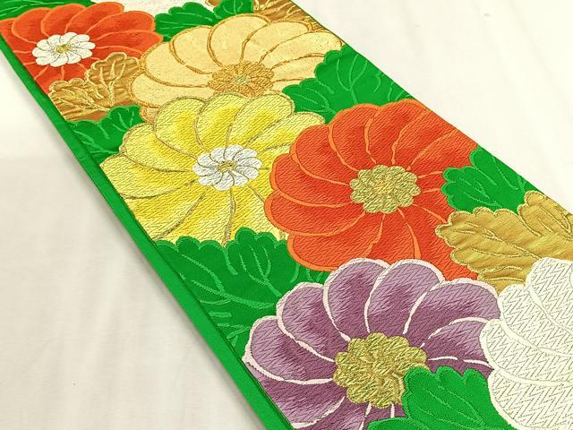 平和屋着物◎六通柄袋帯　舞花文　金銀糸　正絹　逸品　CABJ6188yk