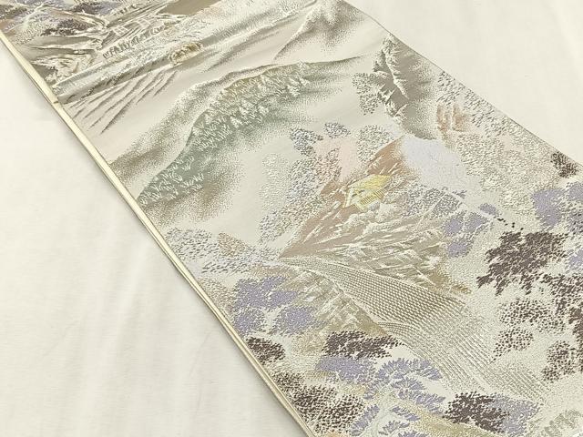平和屋着物◎六通柄袋帯　清滝の四季　二重箔錦　正絹　逸品　未使用　CABJ6206yk