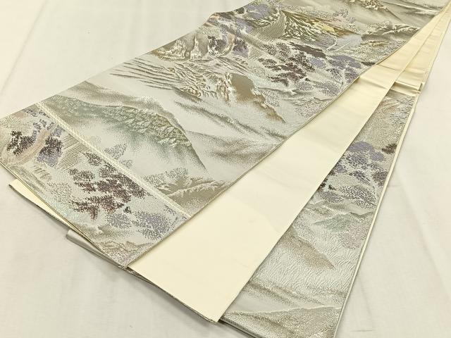 平和屋着物◎六通柄袋帯　清滝の四季　二重箔錦　正絹　逸品　未使用　CABJ6206yk