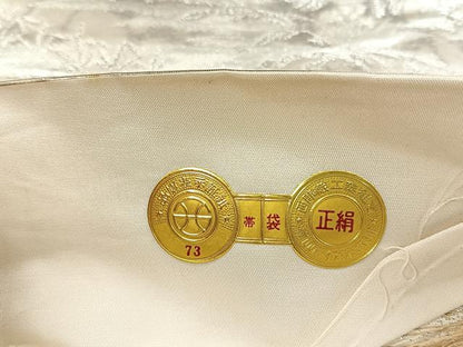 平和屋着物◎西陣　村田織物謹製　六通柄袋帯　古京錦　二重引箔　銀糸　正絹　逸品　未使用　CABJ6215yk