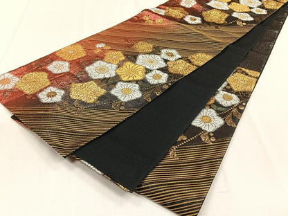 平和屋着物◎六通柄袋帯　辻が花　金銀糸　正絹　逸品　CABJ6220yk