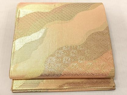 平和屋着物◎佐賀錦　六通柄袋帯　道長吉祥文　金糸　正絹　逸品　CABJ6224yk