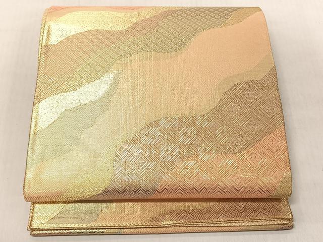 平和屋着物◎佐賀錦　六通柄袋帯　道長吉祥文　金糸　正絹　逸品　CABJ6224yk