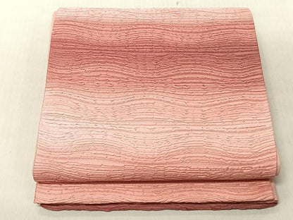 平和屋着物◎六通柄袋帯　ふくれ織　霞文　正絹　逸品　未使用　CABJ6229yk
