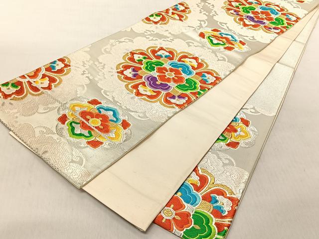 平和屋着物◎六通柄袋帯　唐織　舞花文　金銀糸　正絹　逸品　CABJ6242yk