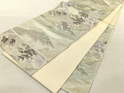 平和屋着物◎六通柄袋帯　清滝の四季　プラチナ二重箔錦　正絹　逸品　CABJ6247yk
