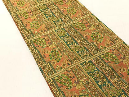 平和屋着物◎全通柄袋帯　更紗花文　正絹　逸品　CABJ6300yk