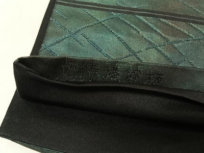 平和屋着物◎六通柄袋帯　芒椿漆絵椀　千倉織　金糸　正絹　逸品　CABJ6307yk