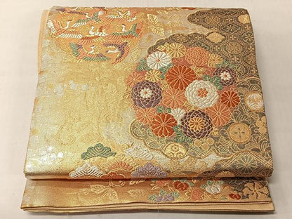 平和屋着物◎六通柄袋帯　太子円雅　金銀糸　正絹　逸品　CABJ6314yk