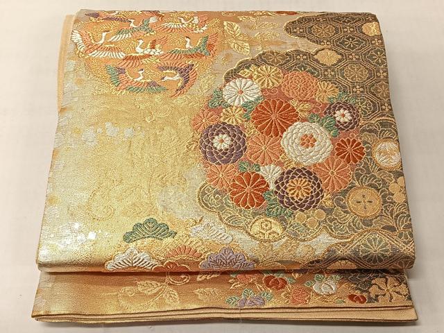 平和屋着物◎六通柄袋帯　太子円雅　金銀糸　正絹　逸品　CABJ6314yk