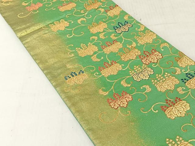 平和屋着物◎六通柄袋帯　桐唐草　金糸　正絹　逸品　CABJ6316yk