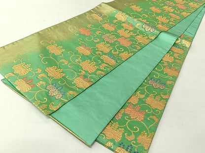 平和屋着物◎六通柄袋帯　桐唐草　金糸　正絹　逸品　CABJ6316yk