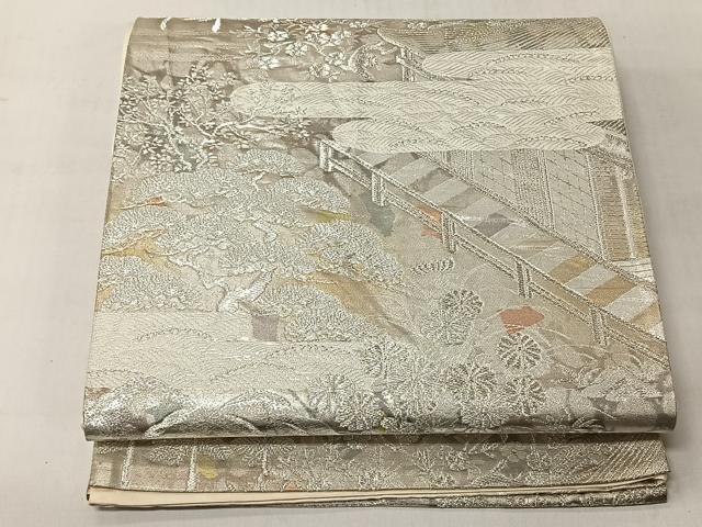 平和屋着物◎西陣　村田織物謹製　六通柄袋帯　古京錦　二重引箔　証紙付き　正絹　逸品　CABJ6323yk