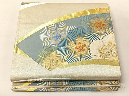 平和屋着物◎六通柄袋帯　唐織　舞花文　金銀糸　正絹　逸品　CABJ6328yk