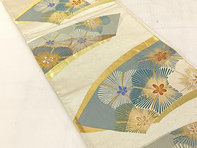 平和屋着物◎六通柄袋帯　唐織　舞花文　金銀糸　正絹　逸品　CABJ6328yk