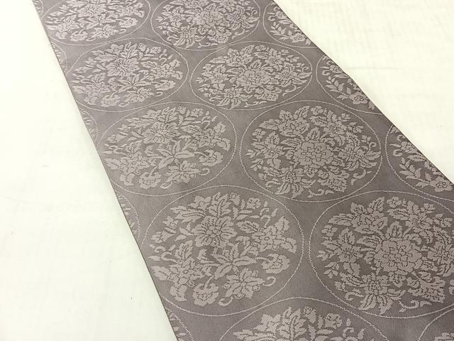 平和屋着物◎両面　全通柄　本袋帯　筑趣錦　孔雀花文　正絹　逸品　CABJ6333yk