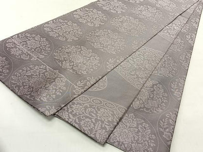 平和屋着物◎両面　全通柄　本袋帯　筑趣錦　孔雀花文　正絹　逸品　CABJ6333yk