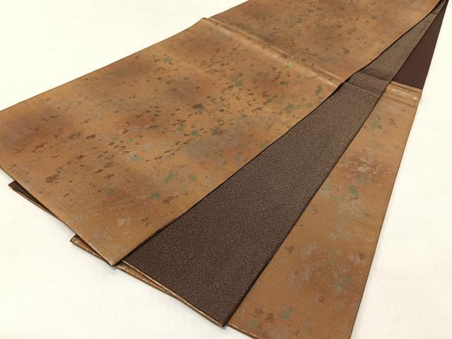 平和屋着物◎六通柄袋帯　霞文　引箔　正絹　逸品　CABJ6334yk