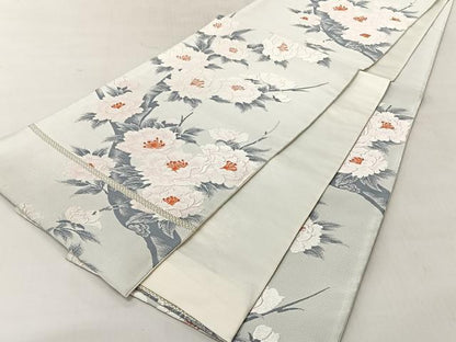 平和屋着物◎六通柄袋帯　つづれ錦　枝牡丹　正絹　逸品　CABJ6342yk