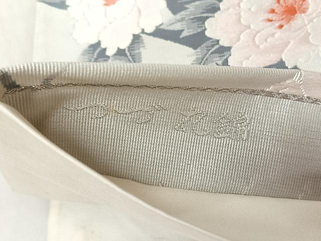 平和屋着物◎六通柄袋帯　つづれ錦　枝牡丹　正絹　逸品　CABJ6342yk