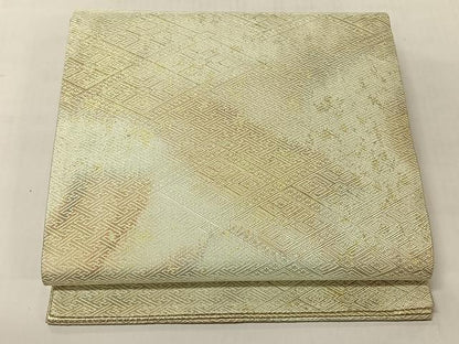平和屋着物◎佐賀錦　全通柄袋帯　菱花文　金銀糸　正絹　逸品　CABJ6350yk