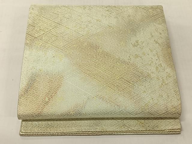平和屋着物◎佐賀錦　全通柄袋帯　菱花文　金銀糸　正絹　逸品　CABJ6350yk