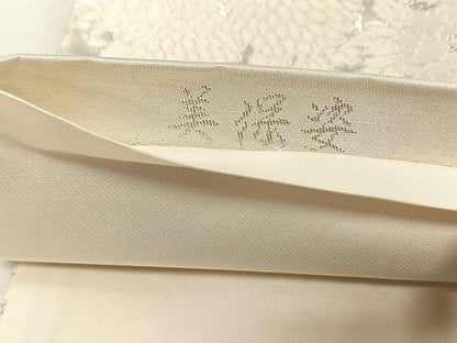 平和屋着物◎西陣　六通柄袋帯　美保姿　鼓花文　銀糸　証紙付き　正絹　逸品　未使用　CABJ6356yk