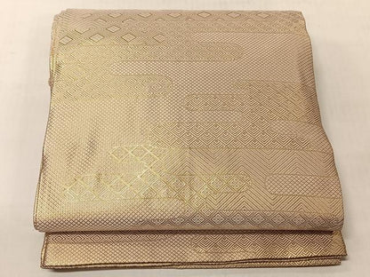 平和屋着物◎佐賀錦　全通柄袋帯　エ霞吉祥文　金糸　正絹　逸品　CABJ6362yk
