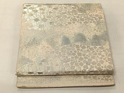 平和屋着物◎西陣　服部織物謹製　六通柄袋帯　こはく錦　手工芸　金糸　正絹　逸品　CABJ6365yk