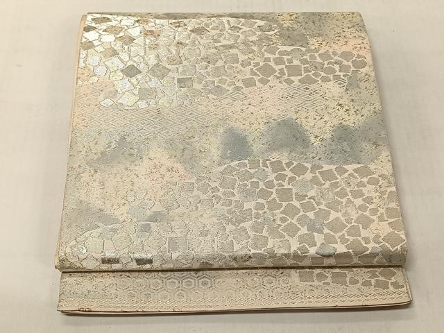 平和屋着物◎西陣　服部織物謹製　六通柄袋帯　こはく錦　手工芸　金糸　正絹　逸品　CABJ6365yk