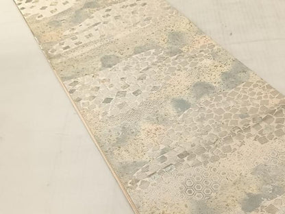 平和屋着物◎西陣　服部織物謹製　六通柄袋帯　こはく錦　手工芸　金糸　正絹　逸品　CABJ6365yk