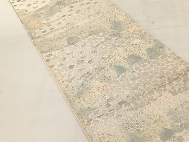 平和屋着物◎西陣　服部織物謹製　六通柄袋帯　こはく錦　手工芸　金糸　正絹　逸品　CABJ6365yk