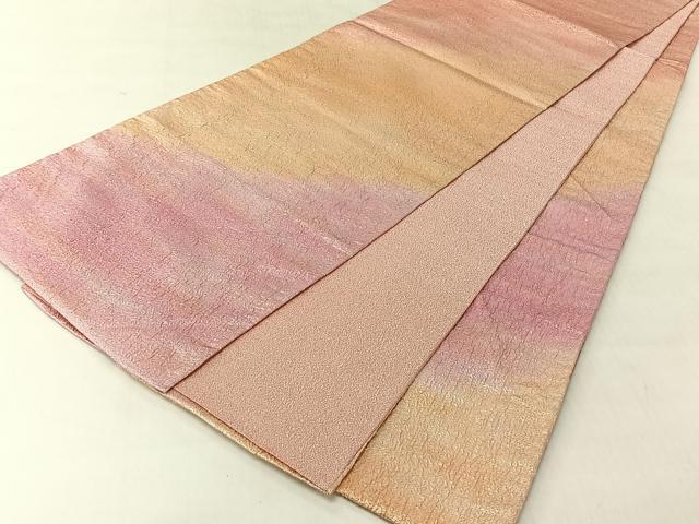 平和屋着物◎全通柄袋帯　ふくれ織　霞文　正絹　逸品　CABJ6375yk