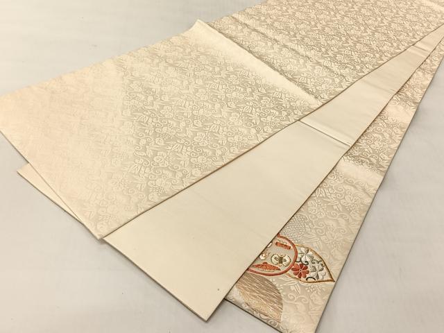 平和屋着物◎太鼓柄袋帯　慶長橘集め文　金銀糸　正絹　逸品　未使用　CABJ6384yk