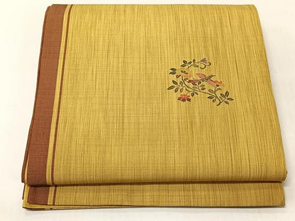 平和屋着物◎太鼓柄袋帯　花鳥文　正絹　逸品　CABJ6399yk