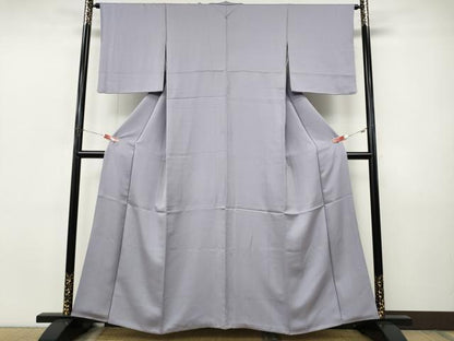 平和屋着物●上質な色無地　藤色　正絹　逸品　CABJ6401ut