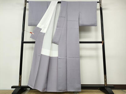 平和屋着物●上質な色無地　藤色　正絹　逸品　CABJ6401ut