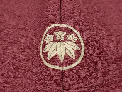 平和屋着物●上質な色無地　紋意匠　浅蘇芳色　正絹　逸品　CABJ6403ut
