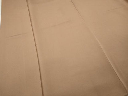 平和屋着物●上質な色無地　焦香色　正絹　逸品　CABJ6406ut