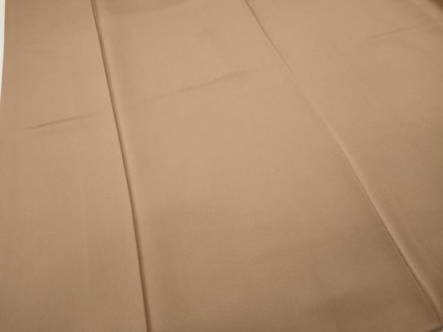 平和屋着物●上質な色無地　焦香色　正絹　逸品　CABJ6406ut